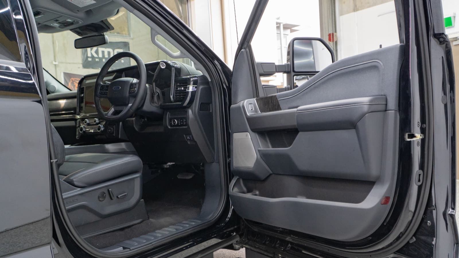 Right-hand-drive interior, ready for delivery