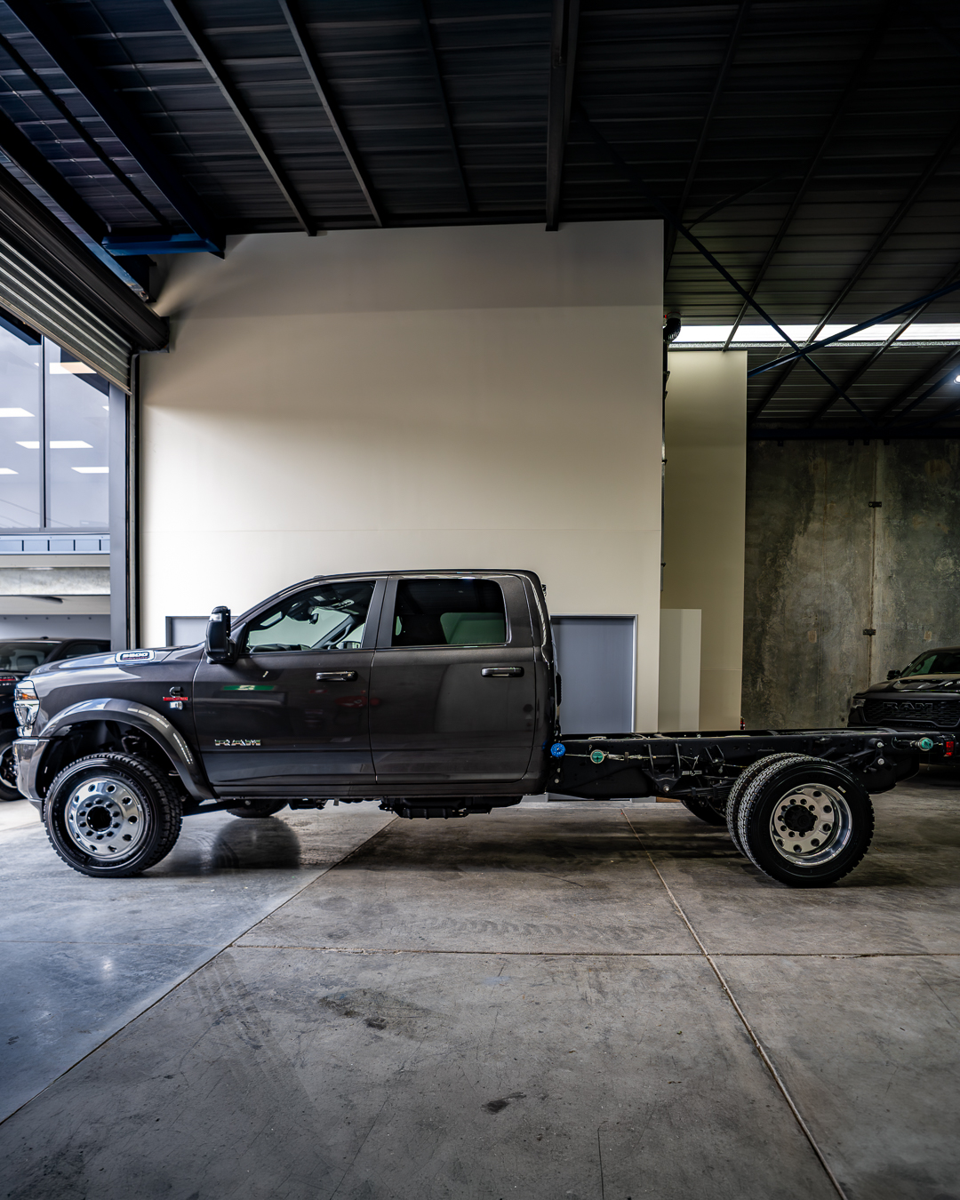 RAM 5500 Laramie cab chassis in the ATA Brisbane workshop